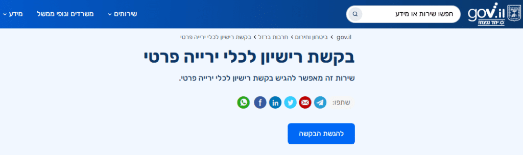 רישיון נשק פרטי | בקשת רישיון כלי ירייה פרטי | עו"ד נשק