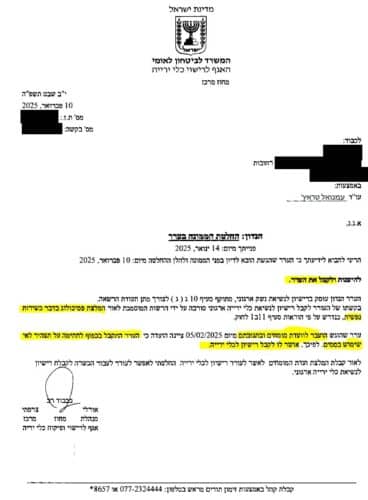 ערעור על ביטול רישיון נשק - דוגמאות ל 11 עררים שהתקבלו