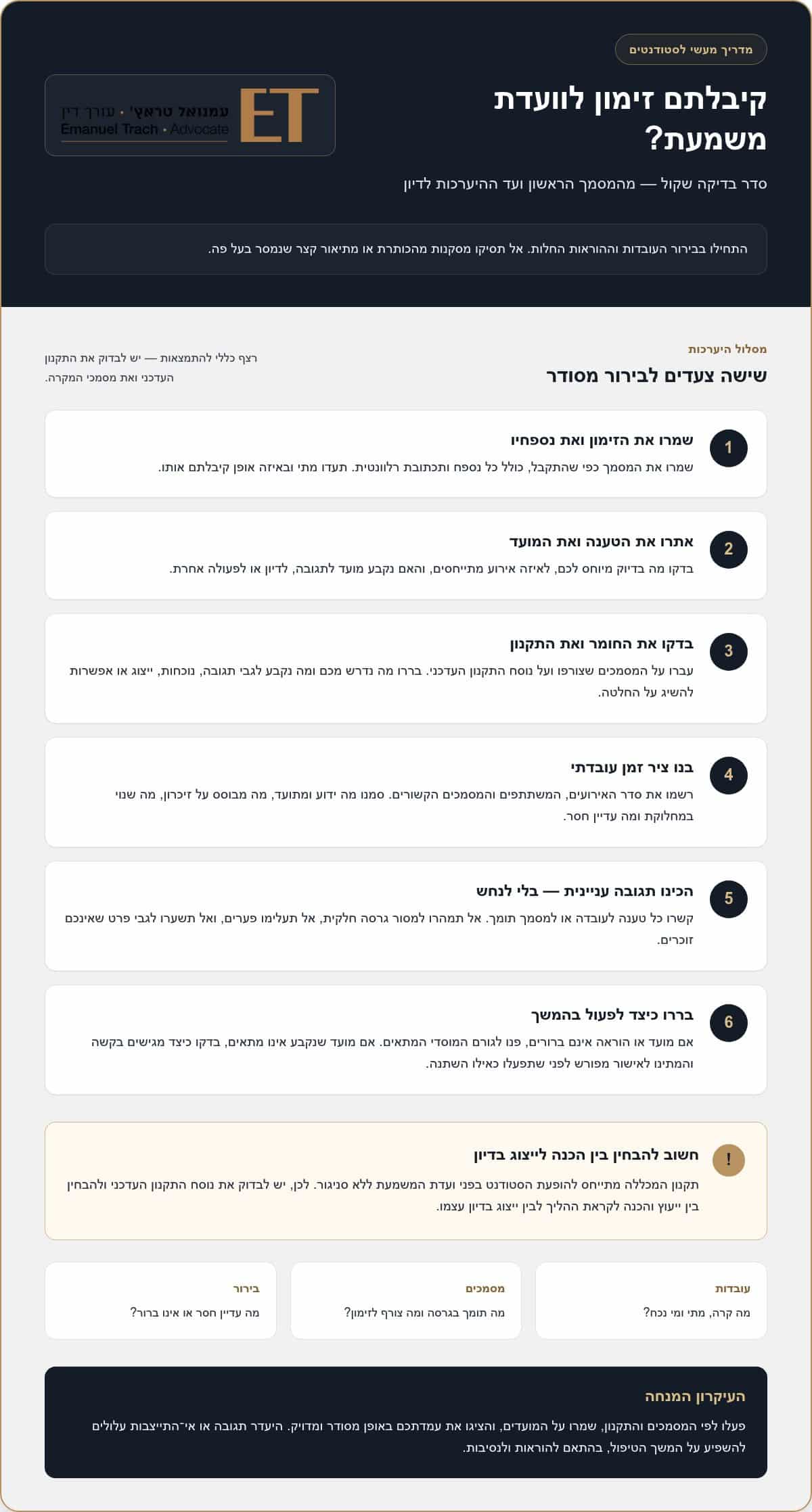עורך דין לוועדת משמעת במכללת נתניה: הגנה וליווי משפטי